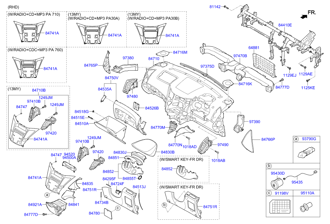 Запчасти hyundai santa. Схема корпуса печки Хендай Соната 5. Панель печки Hyundai Sonata 2004. Клипса приборной панели ПЧ 470. Схема отопителя салона Hyundai Sonata YF.